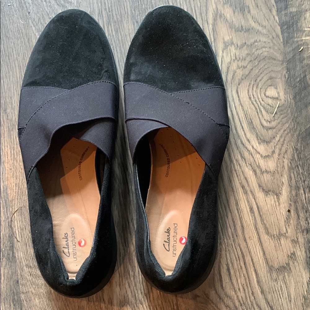 Clarks Women’s Size 10 Unstructured Black Shoes